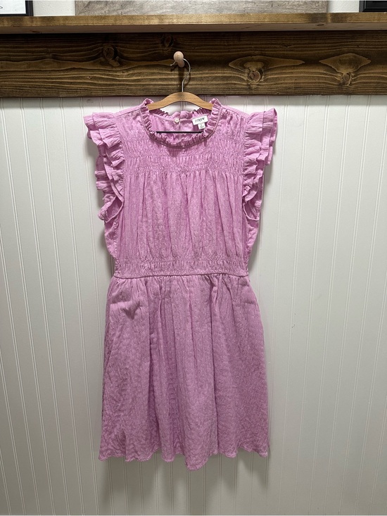J. Crew Factory Dresses & Skirts - J. Crew Factory Gauzy Lavender-Pink Ruffle Sleeve Midi Dress Sz L